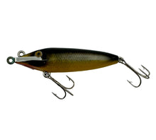 Load image into Gallery viewer, Left Facing View of MIRACLE LURES LITTLE MO MIRACLE LURE in Black. Vintage Fishing Lure from Largo, Florida