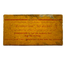 Load image into Gallery viewer, Box Top View of D & S BAIT Company of Mountain Home, Arkansas THE ORIGINAL DEEBOTTOM SCRATCHER Vintage Novelty Fishing Lure