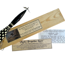 Lade das Bild in den Galerie-Viewer, MUSKITA BAITS & TACKLE. MUSKY PROPELLOR CUSTOM WOOD FISHING LURE. LOON DECOY SIZE. 3
