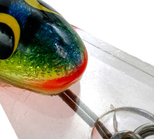 Load image into Gallery viewer, BAGLEYS DIVING BANG-O-B 8 BALSA FISHING LURE in HOT BLUE CHARTREUSE on SILVER FOIL nose