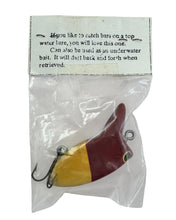 Lataa kuva Galleria-katseluun, Handmade Lure from Donald Myers of Logansport, Ind. Crazy Loon Bass Lure. Wood Folk Art.