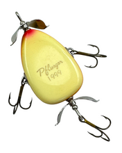 Charger l'image dans la galerie, PFLUEGER KENT FROG FLOATER FISHING LURE + CANOE BOX. YELLOW FROG. 1999