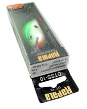 Load image into Gallery viewer, RAPALA LURES DT-10 DIVES-TO BALSA CRANKBAIT in GREEN SHAD. SURE SET. stats