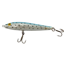 Cargar imagen en el visor de la galería, Rebel Lures JUMPING MINNOW Old Fishing Lure in METALLIC BLUE BACK with SPOTS. Rare Fishing Lure. L