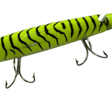 Load image into Gallery viewer, REBEL LURES JOINTED SPOONBILL MINNOW Lure in SILVER, CHARTREUSE, and BLACK STRIPES joint