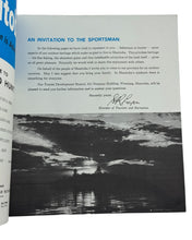 Cargar imagen en el visor de la galería, Manitoba Fishing and Hunting Tourism Brochure. Vintage Canadian Travel Ephemera. sportsman invitation