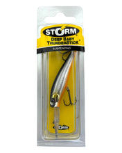 Load image into Gallery viewer, STORM LURES 6 cm DEEP BABY THUNDERSTICK Fishing Lure in BLACK CHROME ORANGE