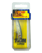 Load image into Gallery viewer, STORM LURES BABY THUNDERSTICK Fishing Lure in SPECKLED TROUTFront Package View of STORM LURES BABY THUNDERSTICK Fishing Lure in SPECKLED TROUT