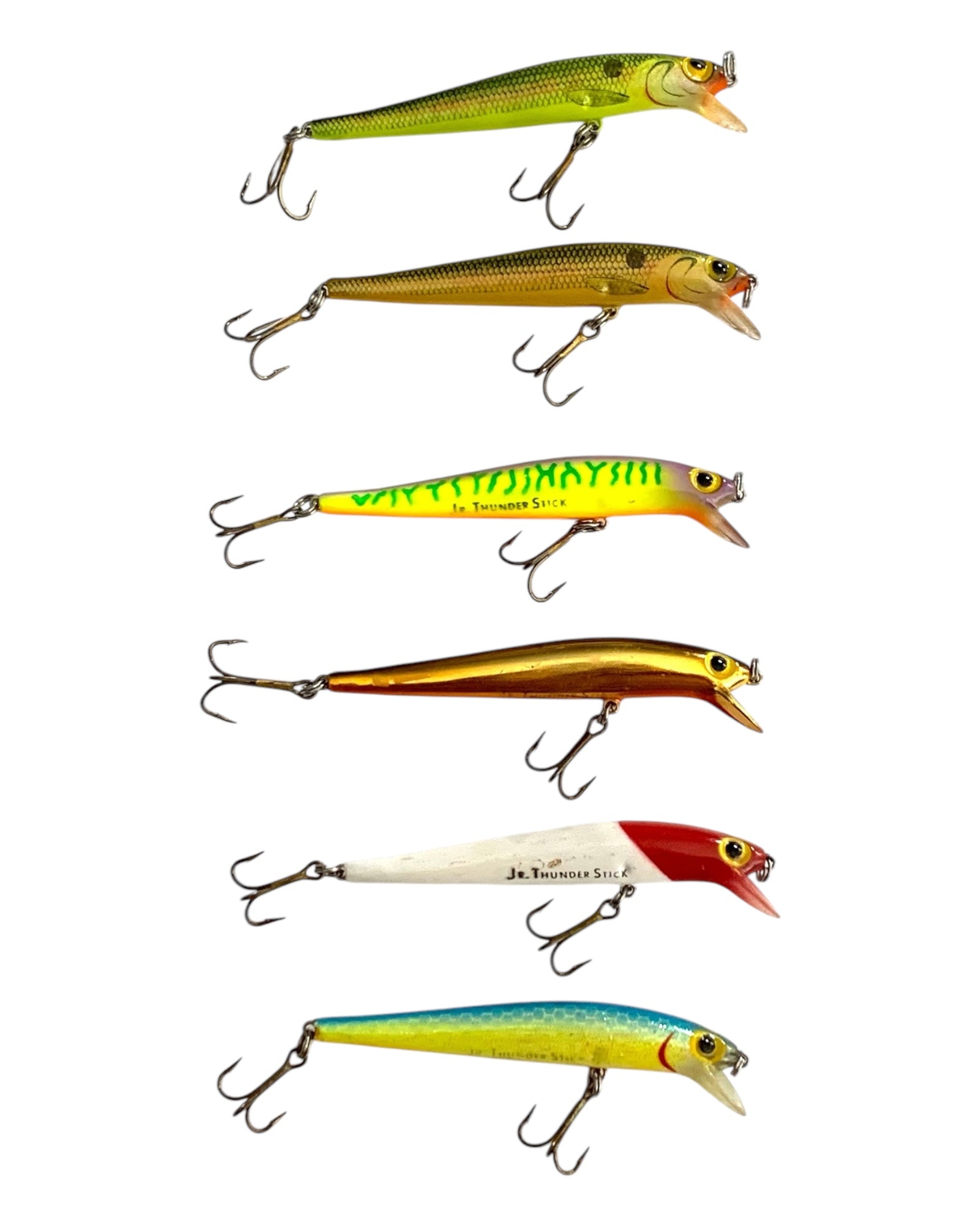 Lot of 6 • Pre- RAPALA STORM LURES JR (Junior) THUNDERSTICK Fishing Lures •  Various Colors (Lot #2)