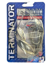 Load image into Gallery viewer, TERMINATOR SILACHROME T-1 TITANIUM SPINNER IN BLUE SHAD