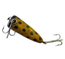 Lade das Bild in den Galerie-Viewer, BIFF BAITS BIFF MASTER BIFF PLUG. YELLOW BLACK SPOTTED. ANTIQUE WOOD LURE. V
