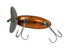 Load image into Gallery viewer, Belly View of FRED ARBOGAST 5/8 oz JITTERBUG Topwater Fishing Lure in ROSE CHROME