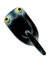 Load image into Gallery viewer, HEDDON HI TAIL VINTAGE FISHING LURE. BLACK. whale tail