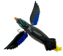 Load image into Gallery viewer, Wood Duck Decoy Fishing Art from JAS LURES by JIM SMITH of Anna, IL. Handcrafted in Southern Illinois's Shawnee National Forest! flight