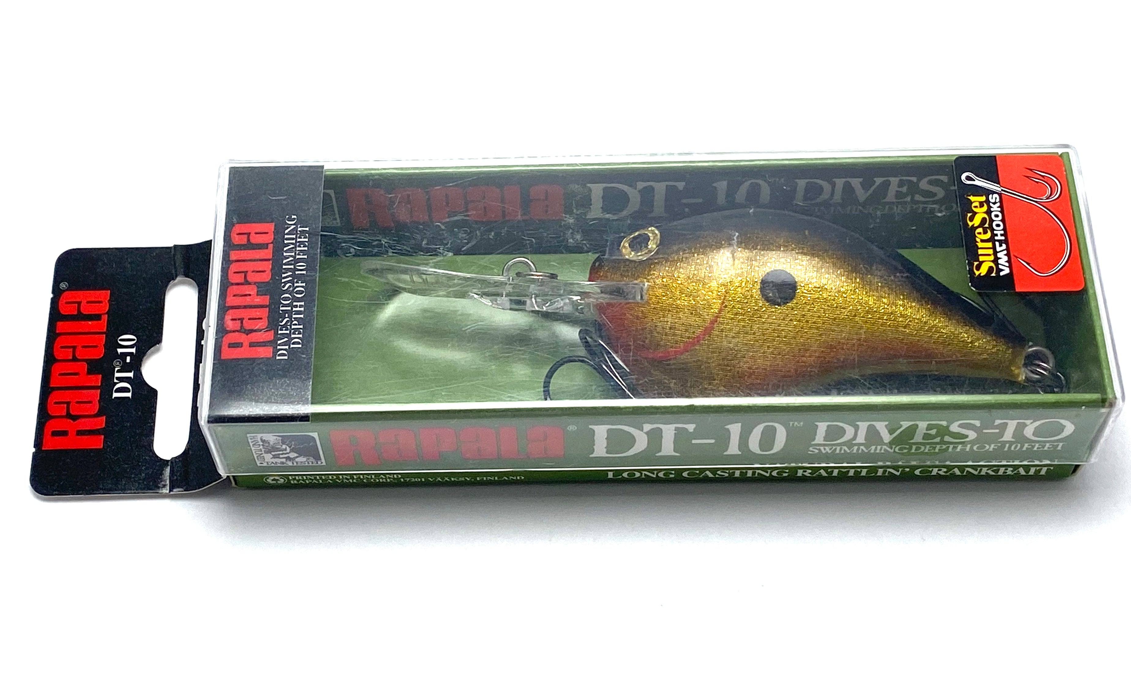 Rapala DT-10 Fishing Lure • GOLD DTSS10G • DIVES-TO 10 Feet – Toad