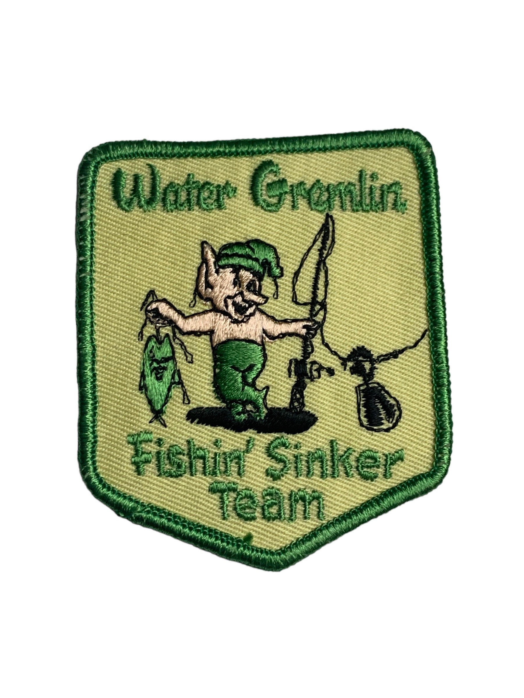 WATER GREMLIN FISHIN SINKER TEAM Vintage Patch • Green Trim – Toad Tackle