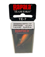 Charger l'image dans la galerie, Box Stats View of RAPALA LURES TEAM ESKO FLOATING Fishing Lure in BLACK HOLOGRAM FLAKE