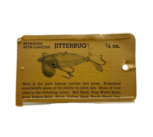 Load image into Gallery viewer, OLD Card • 1/4 oz FRED ARBOGAST JITTERBUG Vintage Fishing Lure • FROG WHITE BELLY
