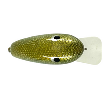 Load image into Gallery viewer, Top View of C-FLASH Handmade Square Bill Crankbait in GREEN FOIL