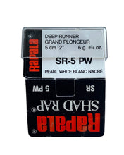 Load image into Gallery viewer, FINLAND • RAPALA LURES SHAD RAP 5 Fishing Lure • SR-5 PW PEARL WHITE