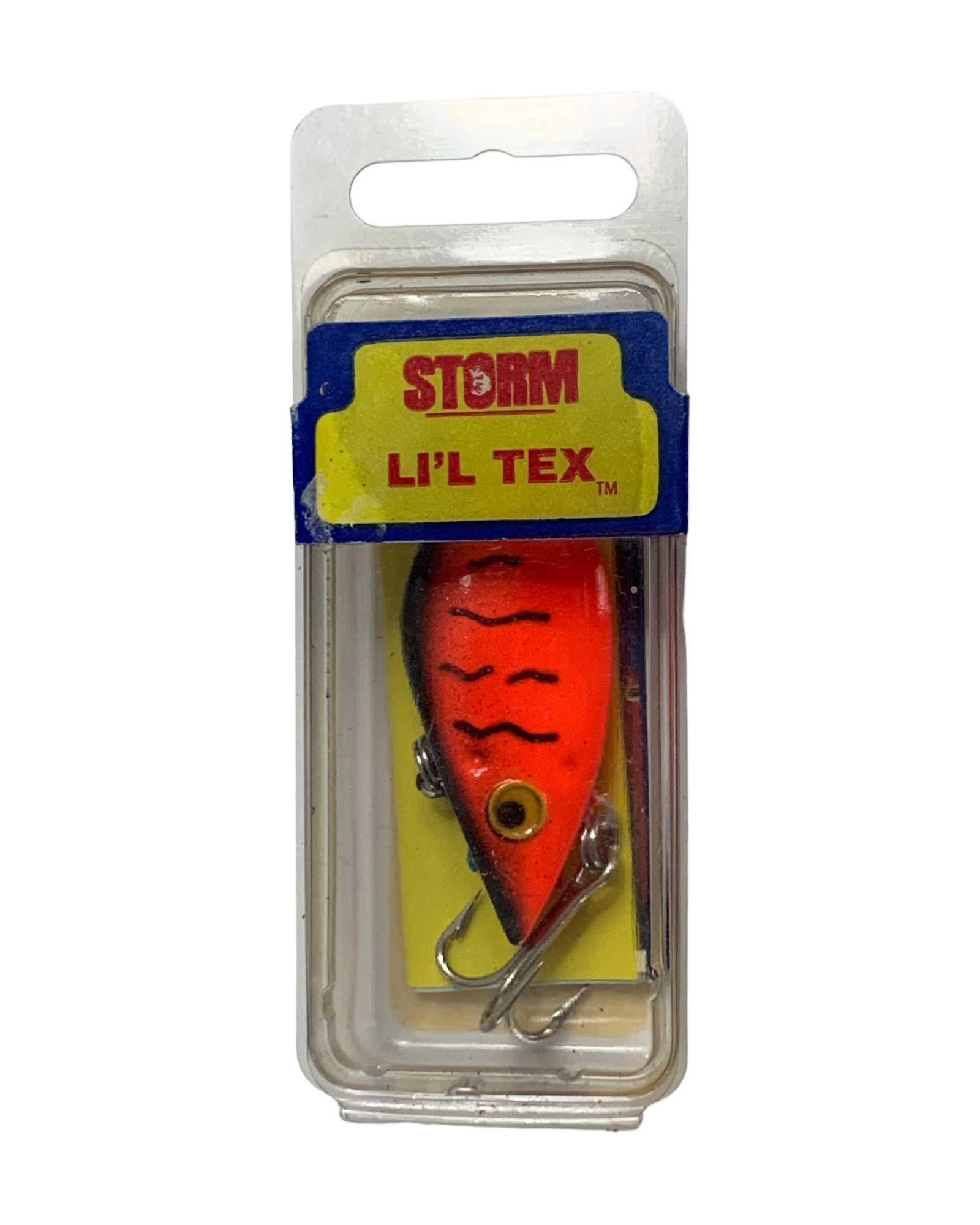 STORM LI'L TEX FISHING LURE XAW-SP#1 FLUO RED/BLACK SQUIGGLE