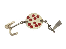 Load image into Gallery viewer, Vintage Handmade Americana Folk Art POLKA DOT Spinner Spoon Fishing Lure in RED & WHITE