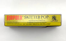 Charger l'image dans la galerie, Additional Box Side View of RAPALA SKITTER POP Topwater Fishing Lure in STAINLESS STEEL GOLD MULLET