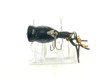 Cargar imagen en el visor de la galería, Belly View of Fred Arbogast 1/4 oz HULA POPPER Fishing Lure with Original Box in Blackbird