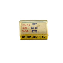 Load image into Gallery viewer, Box Stats View of GARCIA ABU HI-LO Fishing Lure with Vintage Graphics Original Box
