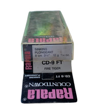 Load image into Gallery viewer, Stats View of RAPALA Countdown 9 Fishing Lure in FIRE TIGER for DOODY, INC DOORS & HARDWARE
