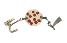 Load image into Gallery viewer, Americana Folk Art POLKA DOT Spinner Spoon Vintage Fishing Lure in RED & WHITE