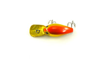 Load image into Gallery viewer, Top View of STORM LURES Wiggle Wart Fishing Lure in METALLIC GOLD/FLUORESCENT RED BACK