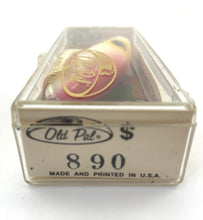 Load image into Gallery viewer, Stamped Box End View of Vintage OLD PAL HYDRON Scented Fishing Lure From Woodstream, USA