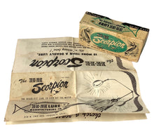 Load image into Gallery viewer, H & H LURE MANUFACTURING COMPANY of Phoenix Arizona SCORPION Fishing Lure Box w/ Original Papers. For Sale at Toad Tackle.