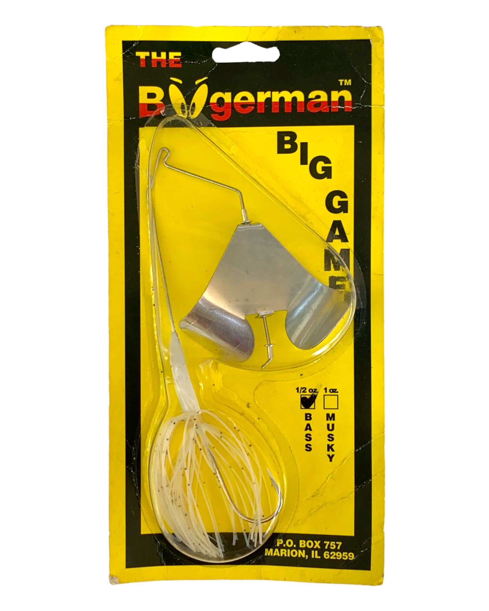 THE BOOGERMAN MAGNUM RACKET Bass Buzz Bait White SILVER