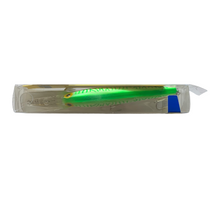 Load image into Gallery viewer, Side Package View of Rare Storm Manufacturing Company Vintage Big Mac Fishing Lure in Luminous Green Mackerel