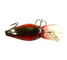 Load image into Gallery viewer, Top or Back View of STORM LURES SUSPENDING WIGGLE WART Fishing Lure in "MOSS BACK" (Green Back) NATURISTIC RED CRAYFISH