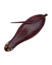 Load image into Gallery viewer, Top View of DULUTH FISHING DECOY by JIM PERKINS • MUSKRAT w/ LEATHER TAIL