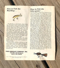 Load image into Gallery viewer, Vintage FRED ARBOGAST Fishing Hint Catalog 8 Page Pamphlet