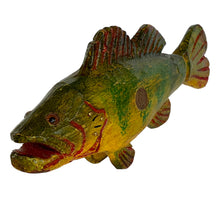 Load image into Gallery viewer, DULUTH FISHING DECOY (D.F.D.) by JIM PERKINS • PERCH w/ ARTICULATED TAIL