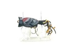 Cargar imagen en el visor de la galería, Left Facing View of Fred Arbogast 1/4 oz HULA POPPER Fishing Lure with Original Box in Blackbird