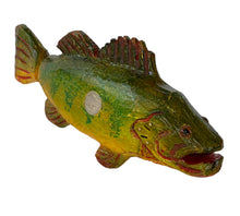 Load image into Gallery viewer, DULUTH FISHING DECOY (D.F.D.) by JIM PERKINS • PERCH w/ ARTICULATED TAIL
