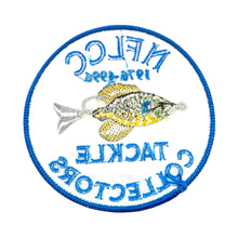 Charger l'image dans la galerie, Back View of  NFLCC Fred Arbogast Tin Liz Sunfish 1976-1996 Collector Fishing Patch