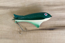 Load image into Gallery viewer, JUMPING JO Antique Fishing Lure with Original Retro Graphics Box. Made in Dayton, Ohio for Great Lakes Fish! 4