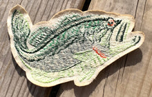 Lataa kuva Galleria-katseluun, Antique Flet Patch. Jumping Largemouth Bass. back