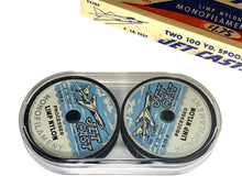 Load image into Gallery viewer, jet cast fishing line. antique fishing ephemera. dual reel