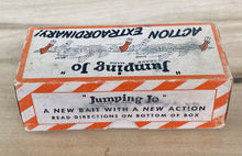 Load image into Gallery viewer, JUMPING JO Antique Fishing Lure with Original Retro Graphics Box. Made in Dayton, Ohio for Great Lakes Fish! 5
