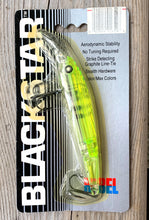 Cargar imagen en el visor de la galería, REBEL LURES BLACK STAR Jointed Jerkbait Fishing Lure in Chartreuse Lime