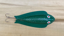 Load image into Gallery viewer, JUMPING JO Antique Fishing Lure with Original Retro Graphics Box. Made in Dayton, Ohio for Great Lakes Fish! 6