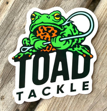 Cargar imagen en el visor de la galería, Laminated WATERPROOF Vinyl TOAD TACKLE Logo 4 x 4 Sticker
